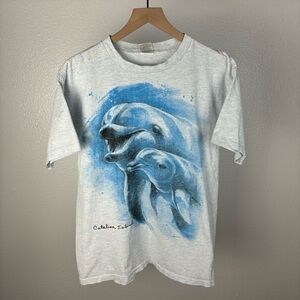 Vintage 90's Dolphin Shirt Company Single Stitch 1991 T Shirt Size Medium